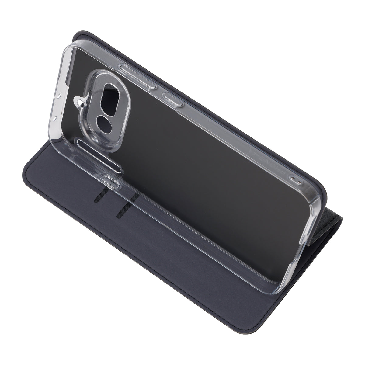 FoneKit BookCase suojakotelo, Nothing Phone (4a), musta – 5