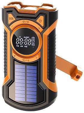 Xtorm Just in Case 5000 mAh hätäradio aurinkopaneelilla, musta/oranssi – kuva 4