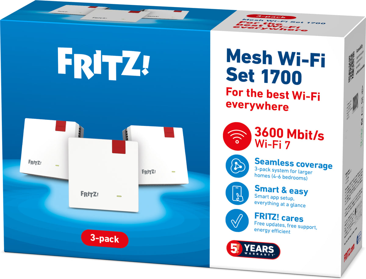 FRITZ!Mesh 1700 Mesh-järjestelmä, 3-pack