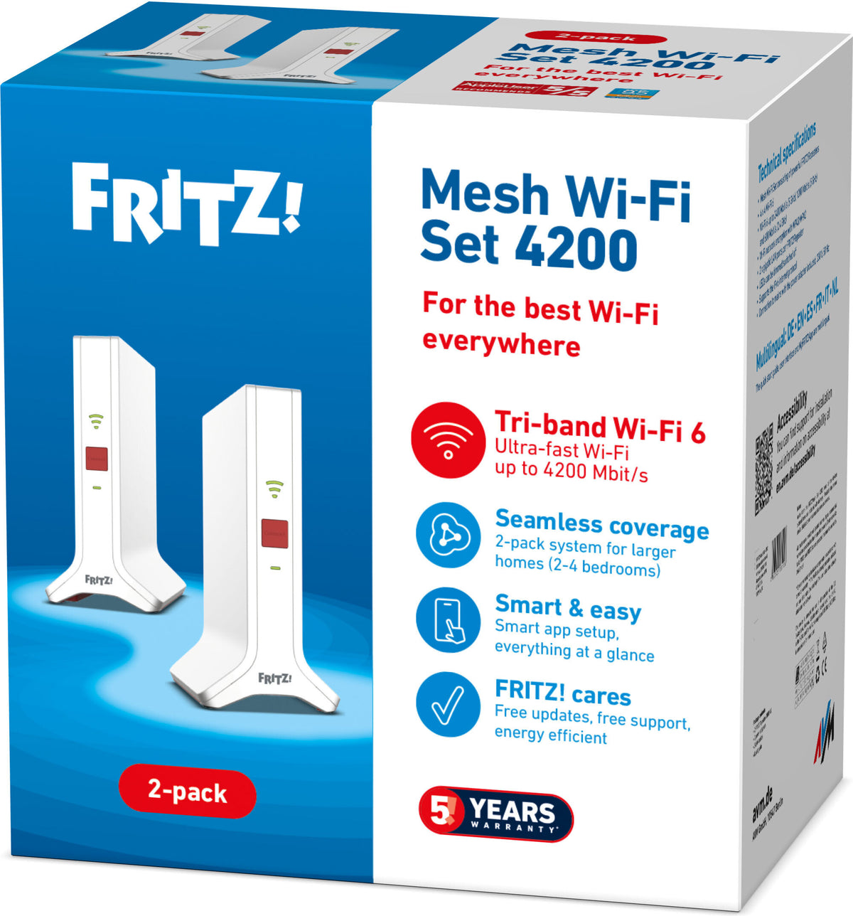 FRITZ!Mesh 4200 Mesh-järjestelmä, 2-pack