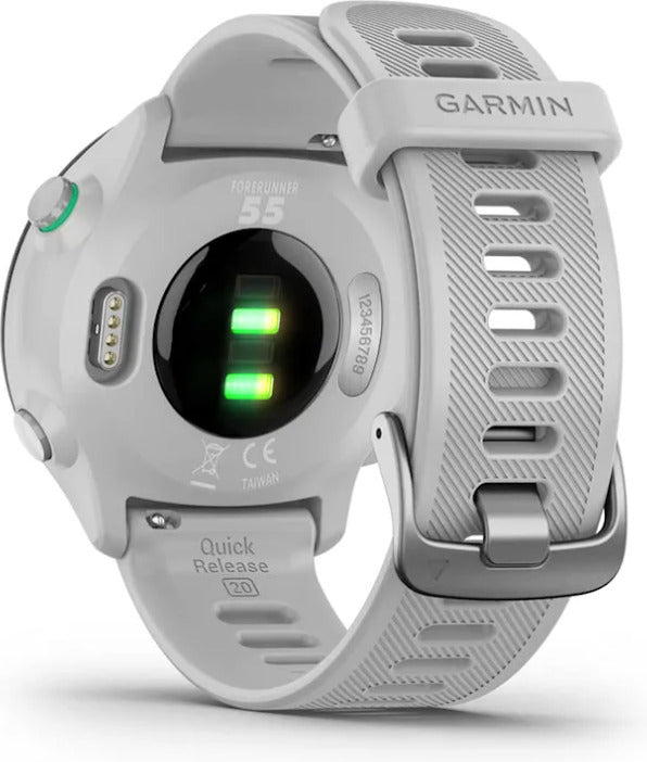 Garmin Forerunner 55 GPS-juoksukello, 42 mm, valkoinen