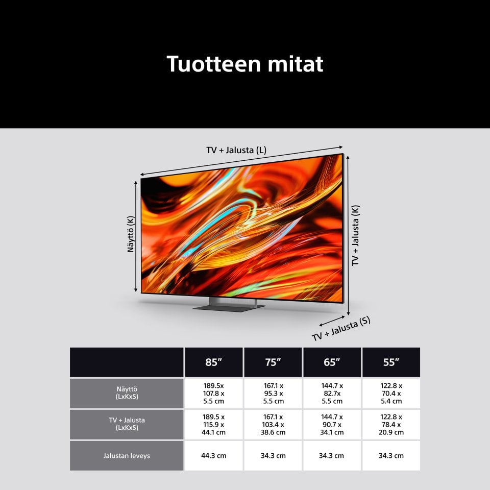 Sony 50" Bravia 7 II – 4K True RGB Google TV