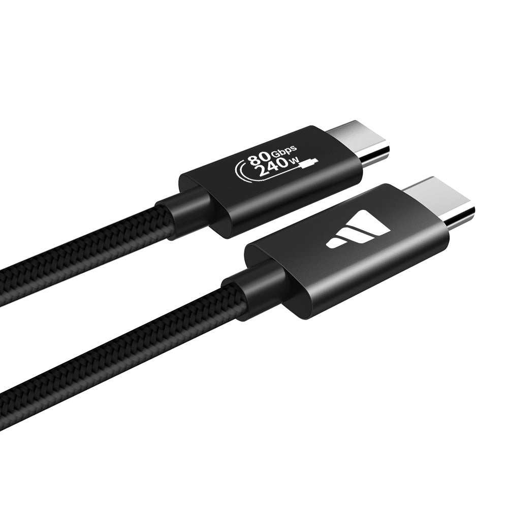 Fuj:tech USB-C–USB-C USB4 v2 kaapeli, 240 W / 80 Gbps, punottu, 1 m – 4