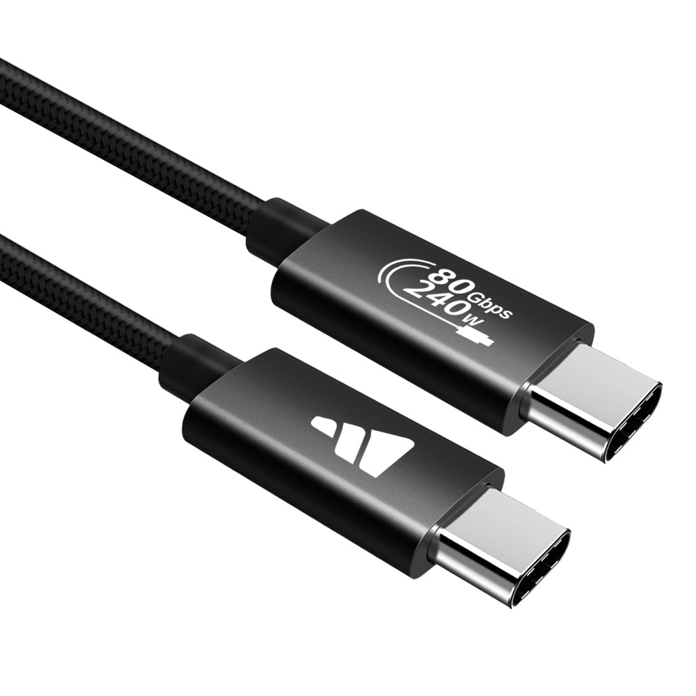 Fuj:tech USB-C–USB-C USB4 v2 kaapeli, 240 W / 80 Gbps, punottu, 1 m – 3