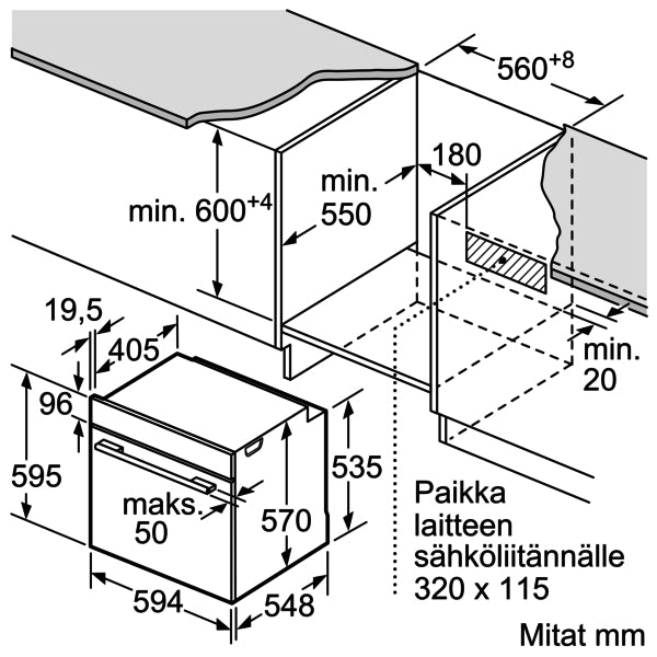 Siemens HR272GES3 iQ300 uuni, 60 x 60 cm, teräs – kuva 10