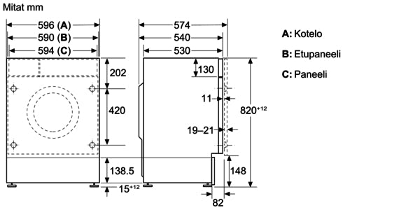 Siemens WK14D490EU iQ500 integroitava kuivaava pyykinpesukone