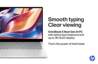 HP OmniBook X AI 14-ka0003nox 14" kannettava, sininen, Windows 11 Home (D6QF2EA)