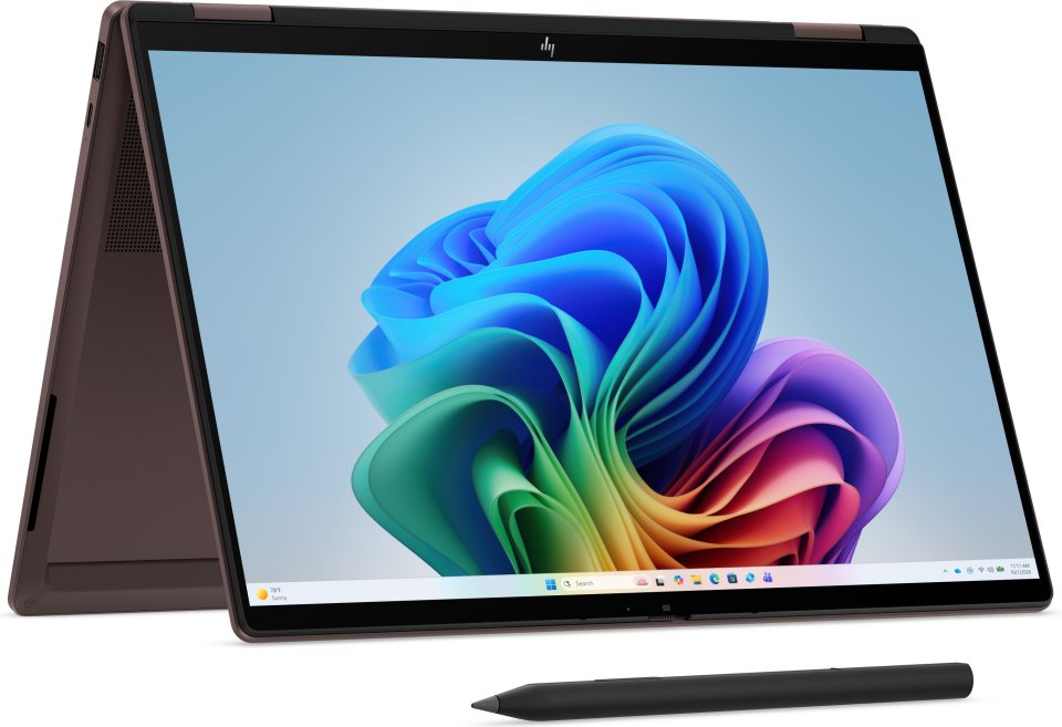 HP OmniBook X Flip AI 14-kc0002nox 14" kannettava, ruskea, Windows 11 Home  (D6QF6EA)