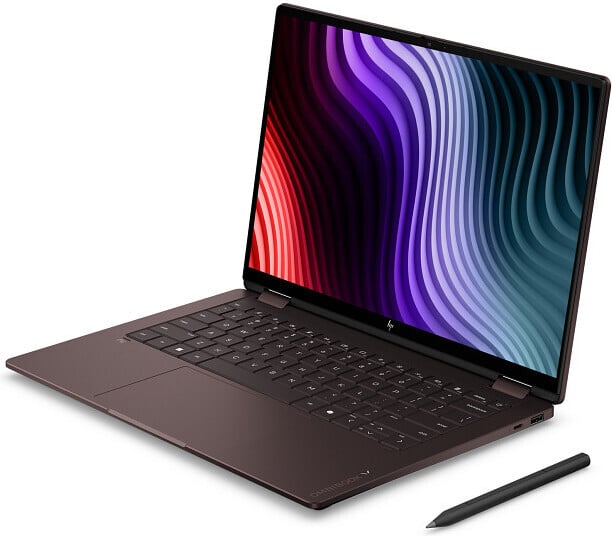 HP OmniBook X Flip AI 14-kc0002nox 14" kannettava, ruskea, Windows 11 Home  (D6QF6EA)
