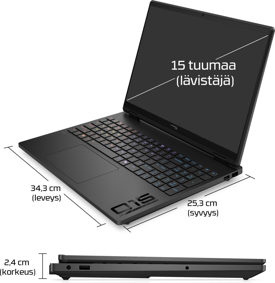 HyperX OMEN 15-ga0000no 15,3" pelikannettava, musta, Windows 11 Home (D30N9EA)
