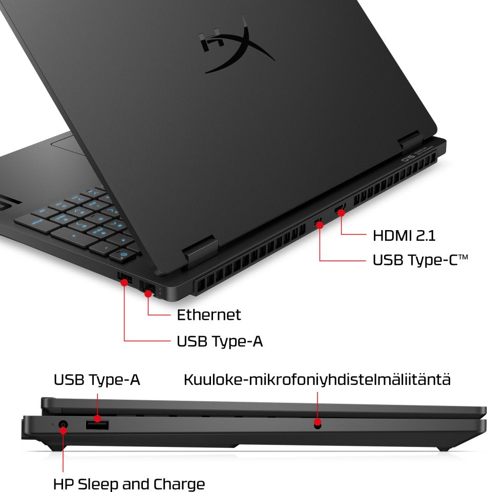 HyperX OMEN 15-ga0000no 15,3" pelikannettava, musta, Windows 11 Home (D30N9EA)