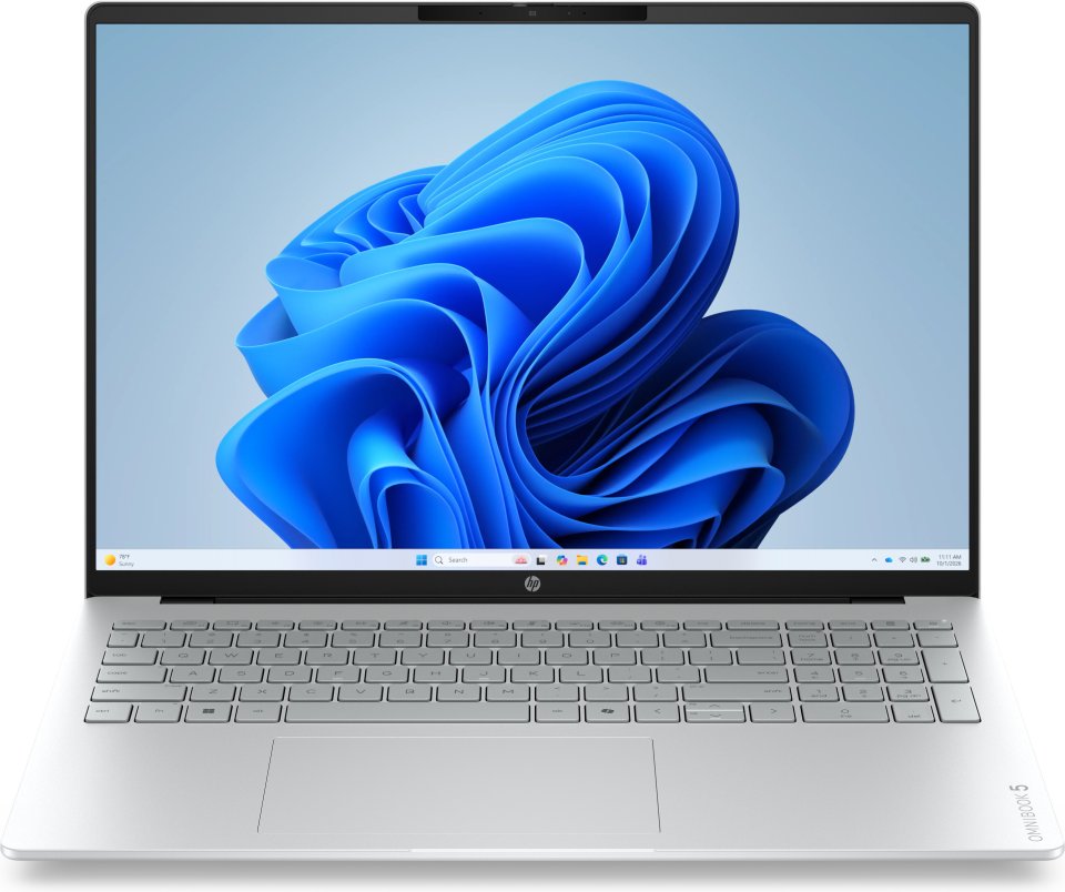 HP OmniBook 5 16-br0001nox 16" kannettava, hopea, Windows 11 Home (D6QG7EA)