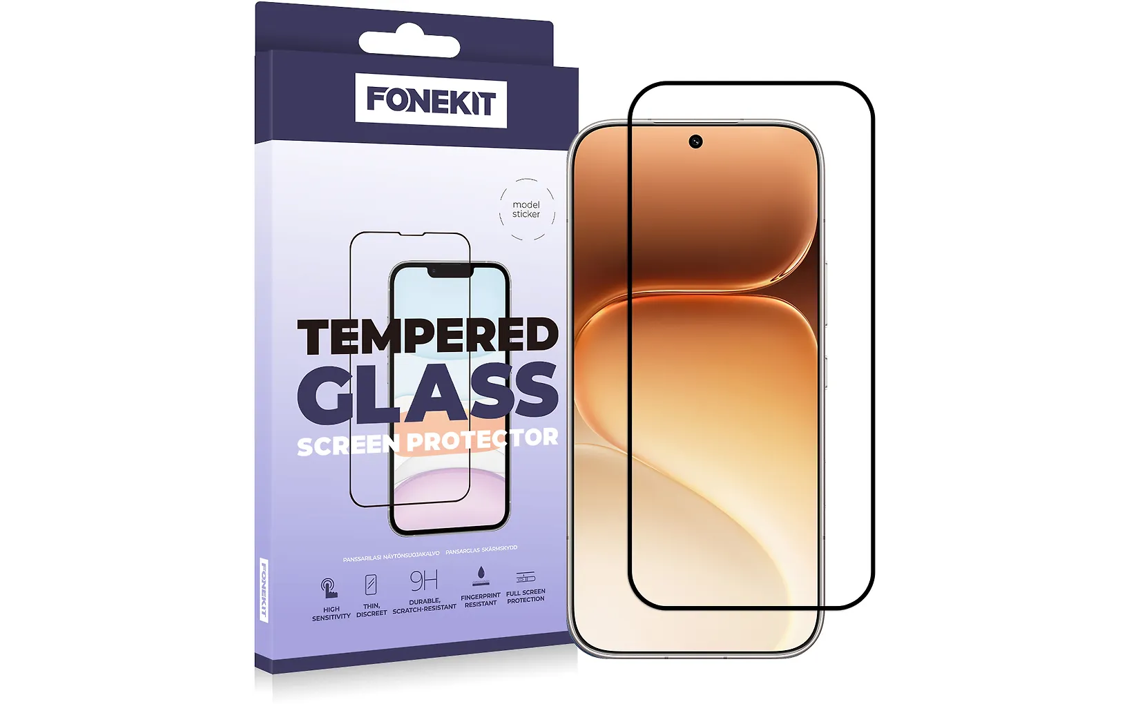 FoneKit Full Cover panssarilasi, Honor 600