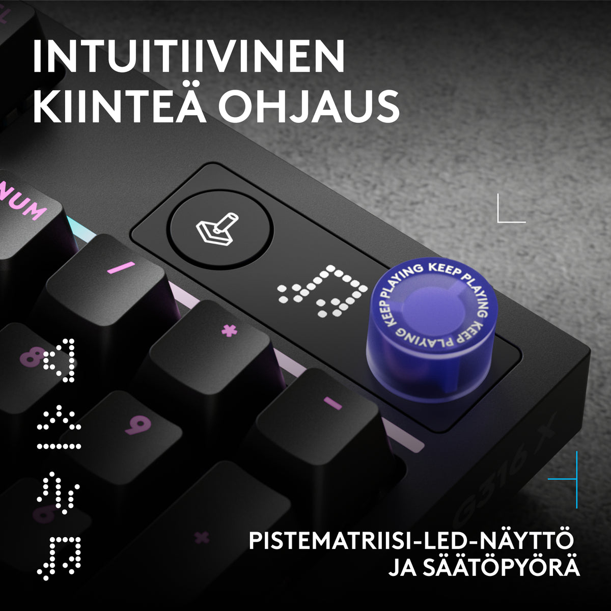 Logitech G316 X 98 pelinäppäimistö, musta – kuva 7