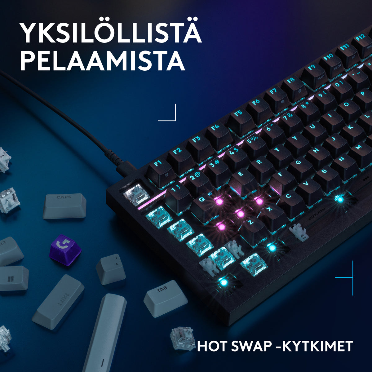 Logitech G316 X 98 pelinäppäimistö, musta – kuva 6