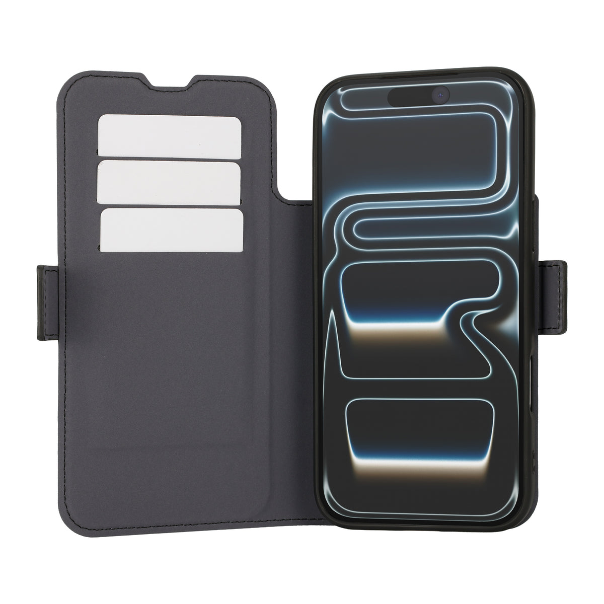 FoneKit MagSafe BookCase suojakotelo, iPhone 18 Pro / 17 Pro, musta – kuva 6