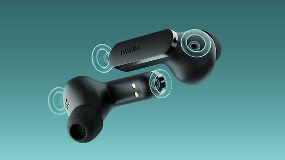 Philips TAT2100BK/00 langattomat nappikuulokkeet, musta