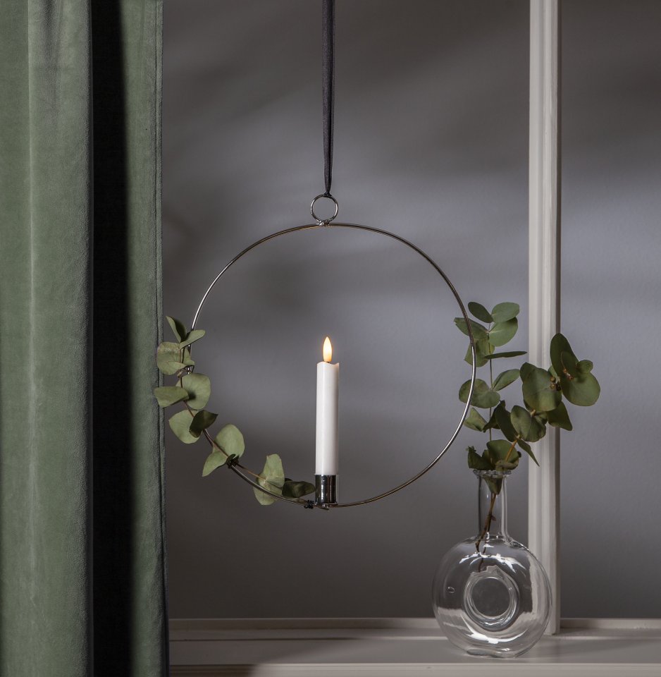Star Trading Flamme Ring LED-kynttiläkoriste, hopea