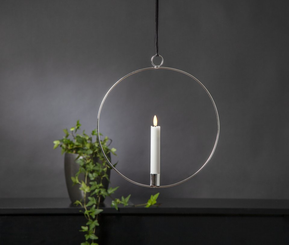Star Trading Flamme Ring LED-kynttiläkoriste, hopea
