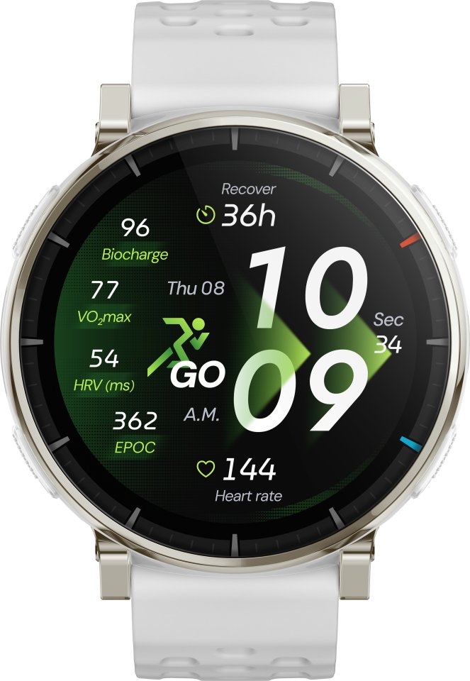 Amazfit Active 3 Premium urheilukello, Aero White