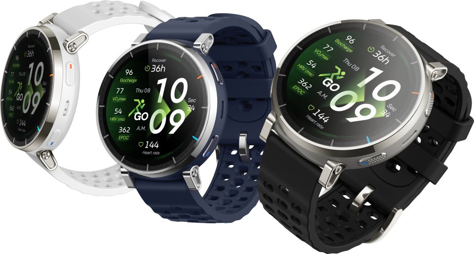 Amazfit Active 3 Premium urheilukello, Aero White