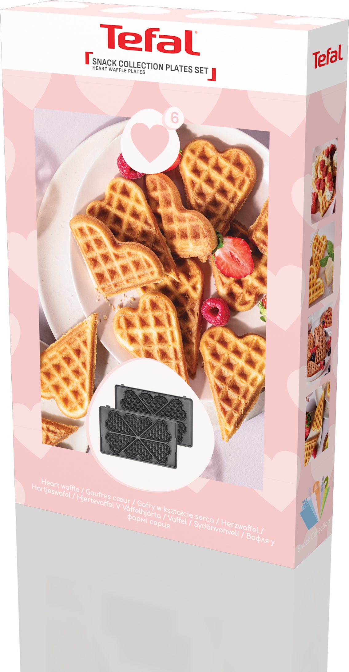 Tefal Snack Collection paistolevyt: 6 Sydänvohvelit – 1