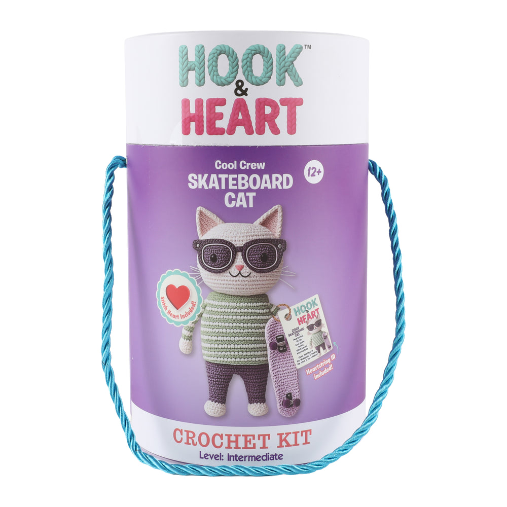 Hook & Heart Skateboard Cat virkkaussetti – 1