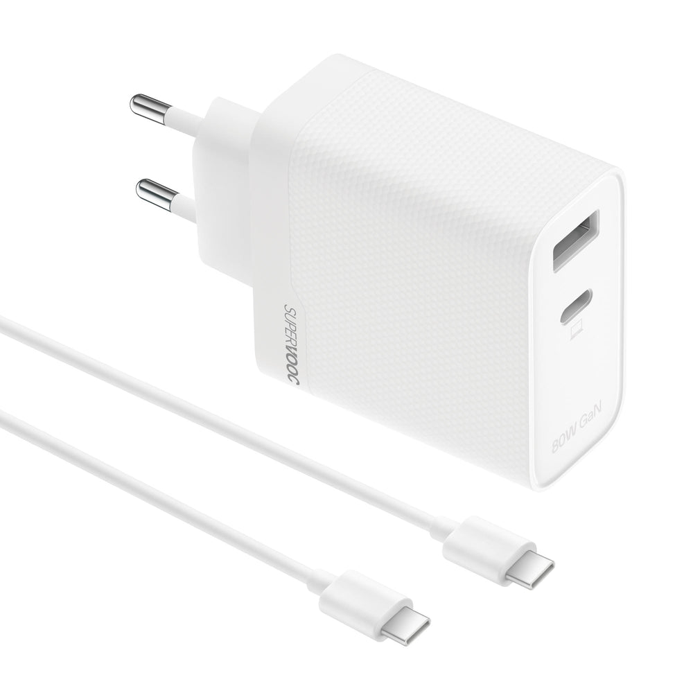 realme SUPERVOOC 80W Dual Ports GaN verkkovirtalaturi USB-C-kaapelilla – 1