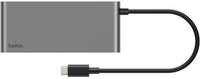 Belkin Connect 8-in-1 USB-C Hub kahdella USB-C-portilla, hopea – kuva 3