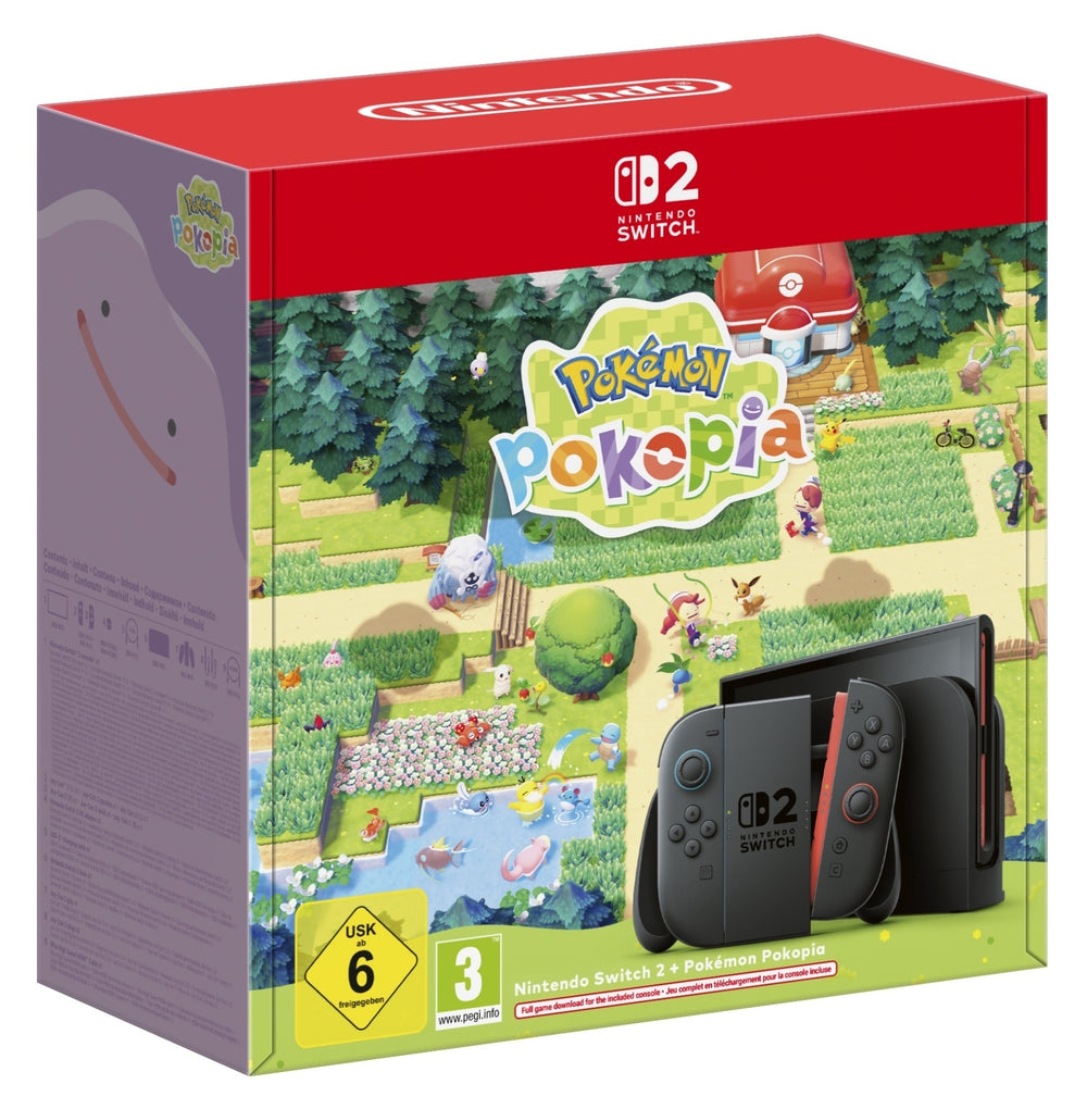 Nintendo Switch 2 + Pokémon Pokopia pelikonsolipaketti, musta