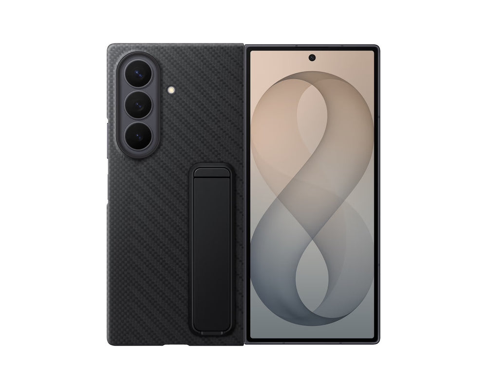 Samsung Galaxy Fold8 Ultra Carbon Standing suojakotelo, musta – kuva 1