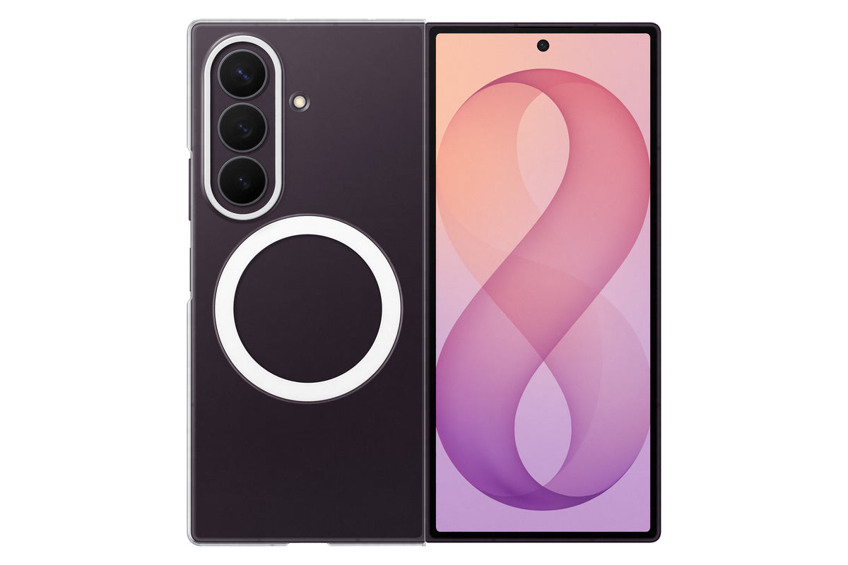 Samsung Galaxy Fold8 Ultra Clear Magnet Qi2 suojakotelo, läpinäkyvä – kuva 1