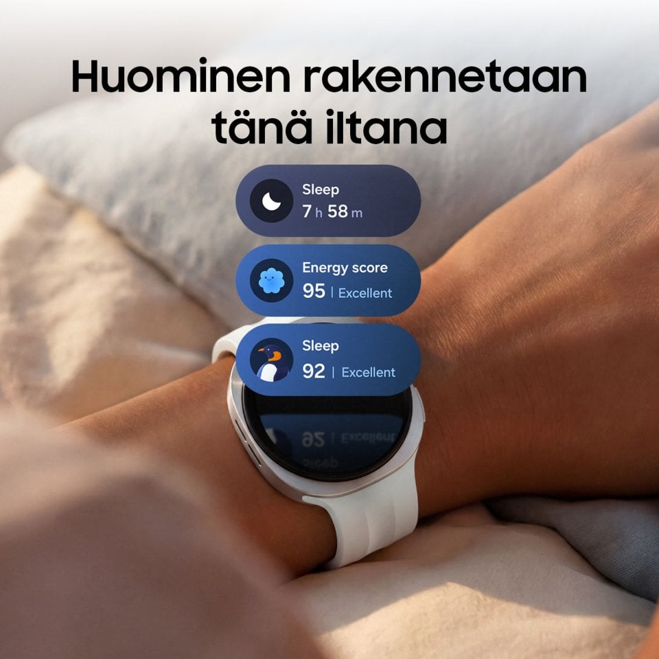 Samsung Galaxy Watch9 BT älykello, 44 mm, hopea