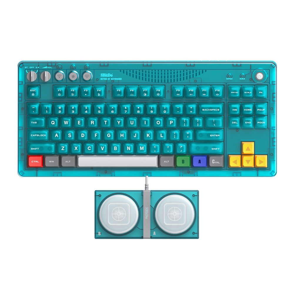 8BitDo Mechanical Keyboard näppäimistö, Clear Blue – 1