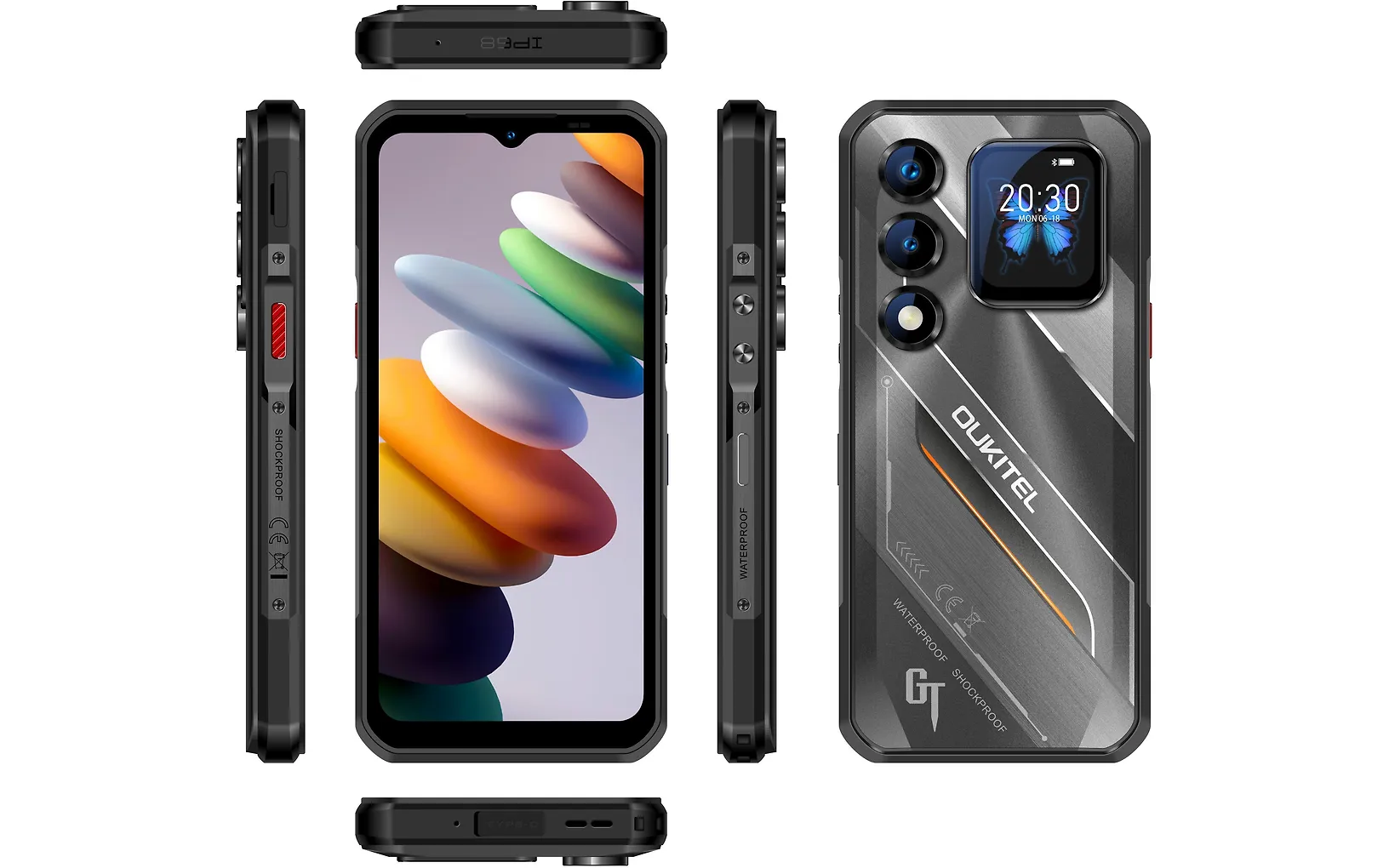 Oukitel WP66 smartphone, 12 + 512 GB, svart