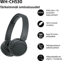 Sony WH-CH530 langattomat sankakuulokkeet, musta – kuva 2