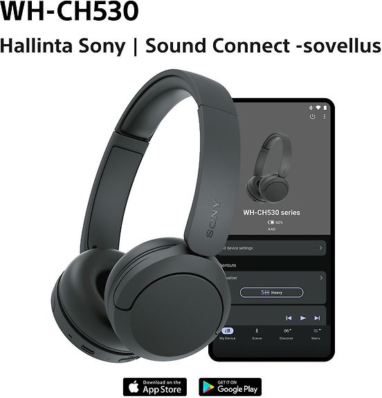 Sony WH-CH530 langattomat sankakuulokkeet, musta – kuva 10