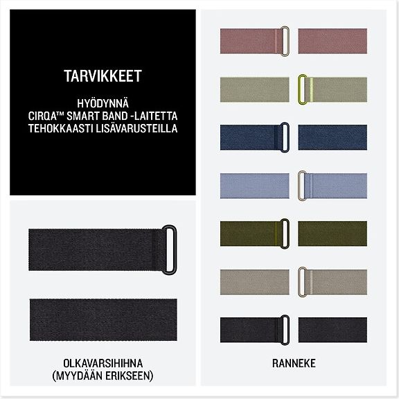 Garmin CIRQA Smart Band aktiivisuusranneke, musta, L/XL – kuva 33
