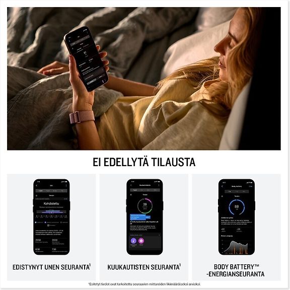 Garmin CIRQA Smart Band aktiivisuusranneke, musta, L/XL – kuva 31