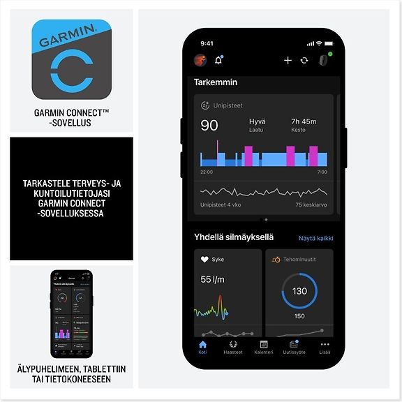 Garmin CIRQA Smart Band aktiivisuusranneke, musta, L/XL – kuva 32