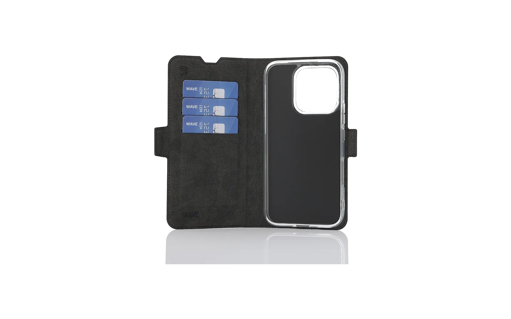 Wave Book Case, Honor 600 Lite, musta
