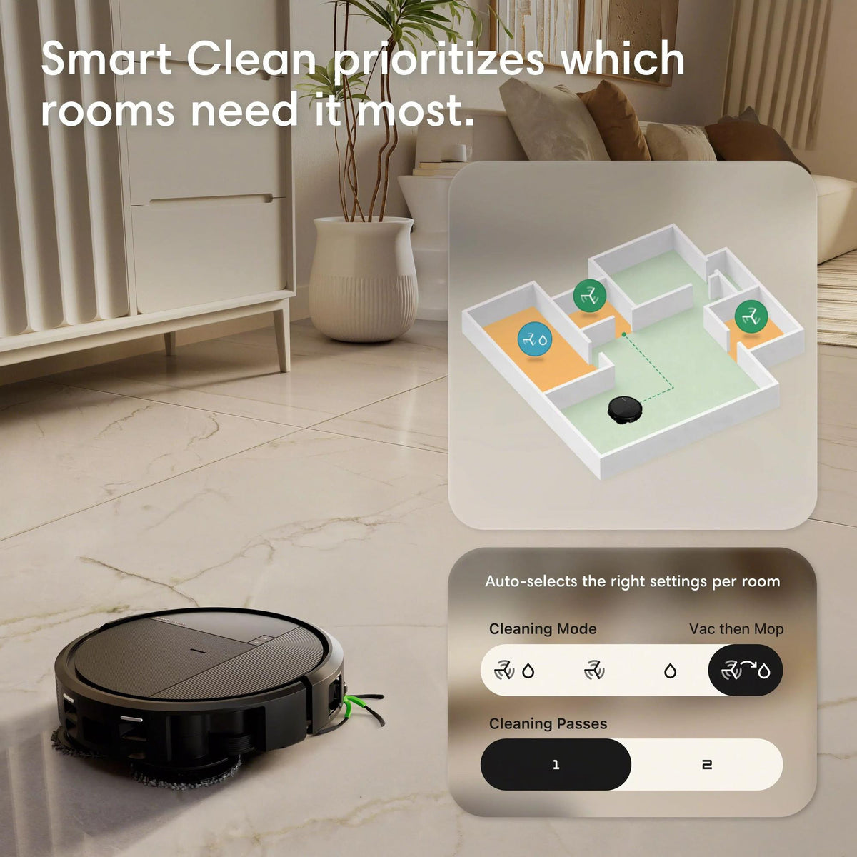 iRobot Roomba Combo Plus 575 robotti-imuri, valkoinen