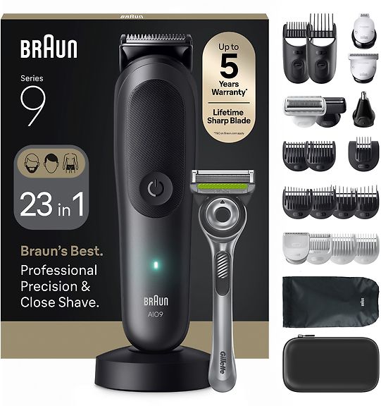 Braun All-in-One Series 9 23in1 parranajosetti, AIO9560, harmaa – kuva 1