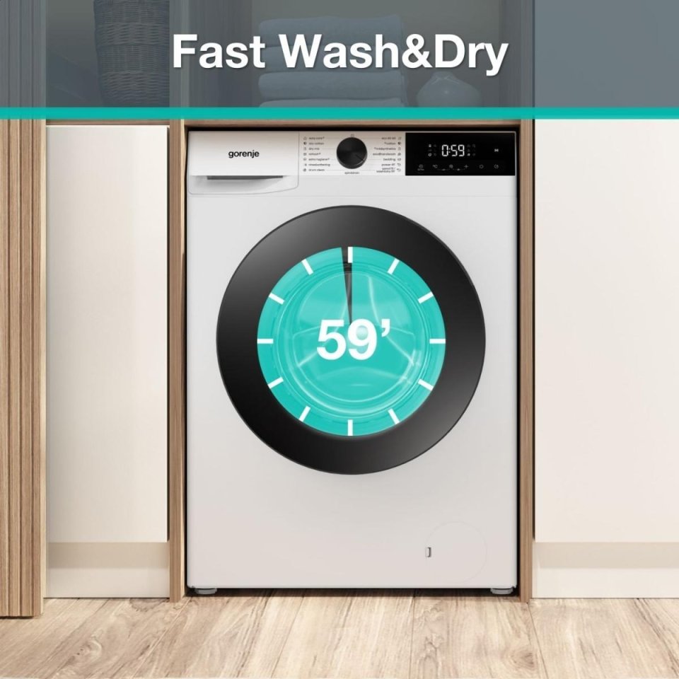 Gorenje WDG2P854A3D2 kuivaava pesukone, valkoinen