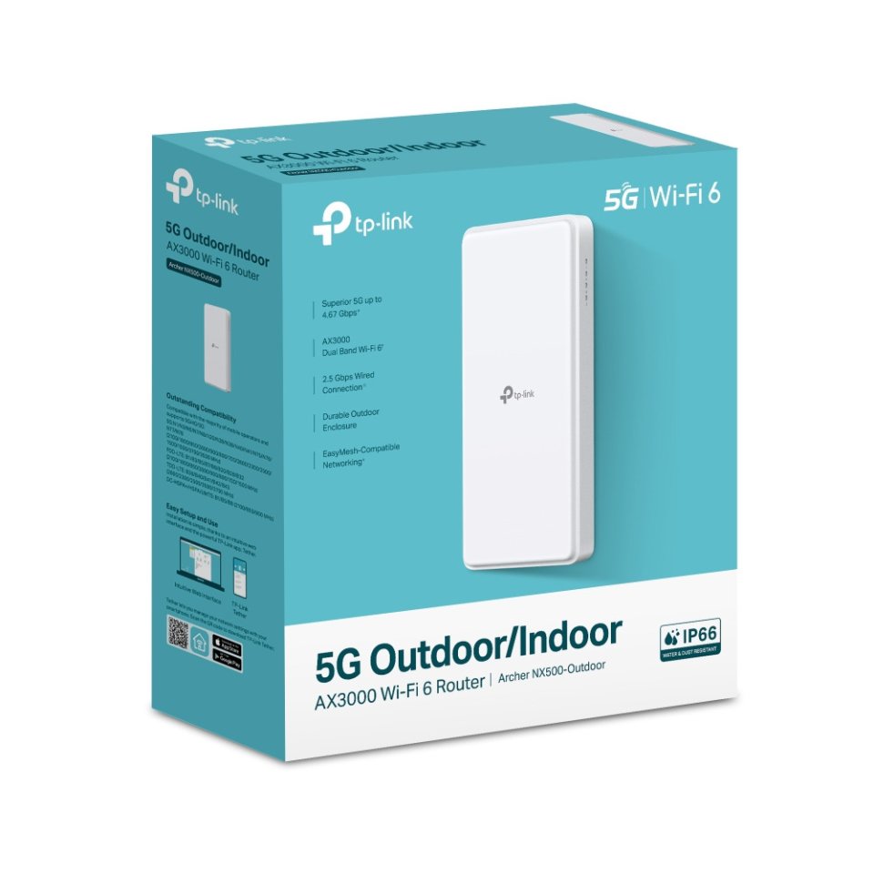 TP-LINK Archer NX500-Outdoor 5G-modeemi ja Wi-Fi 6 -reititin