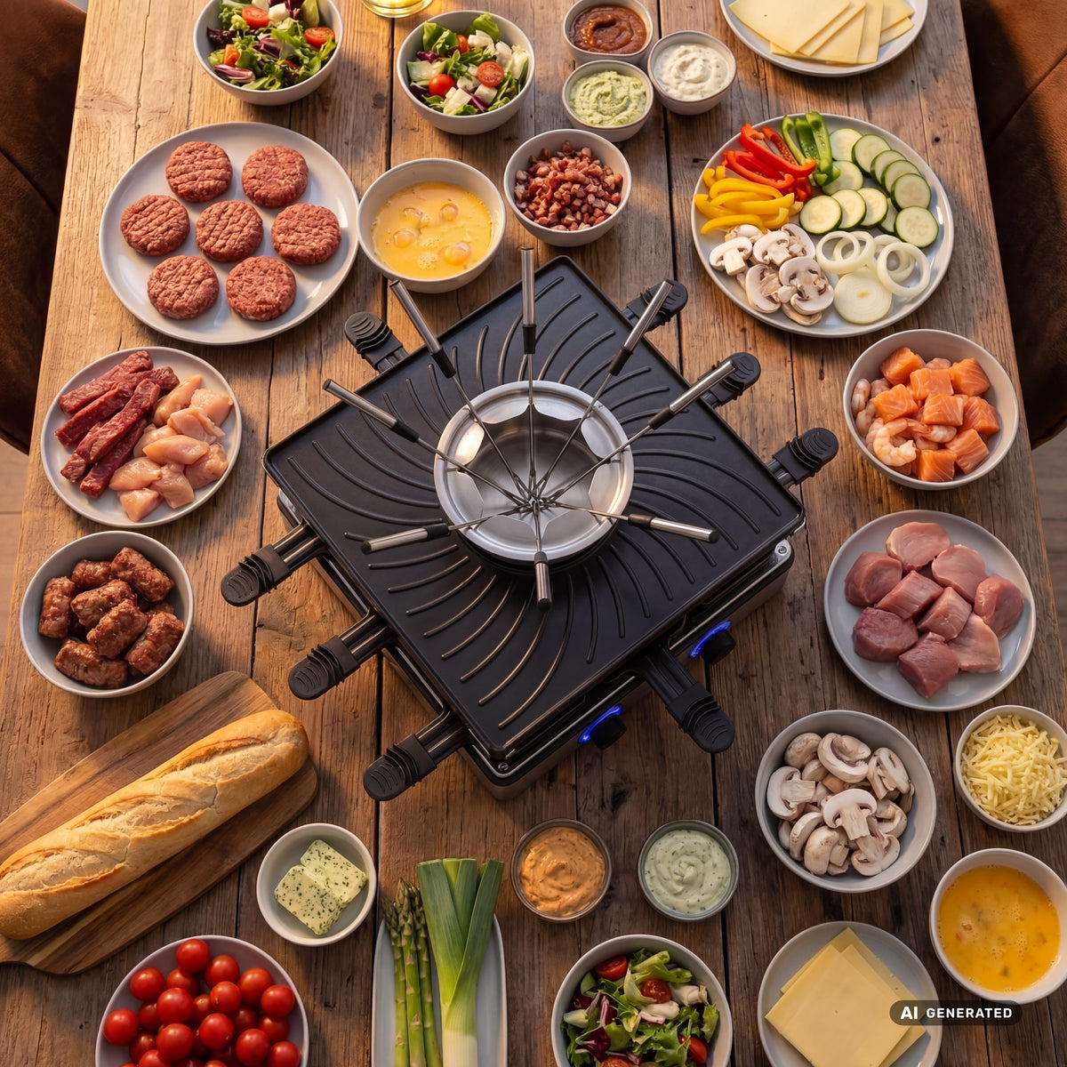 Princess 162670 Raclette ja Fondue yhdistelmäkeitin – kuva 7