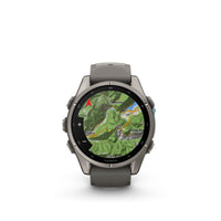 Garmin fenix 9 urheilukello, 43 mm, titaani ja Pebble Gray silikoniranneke