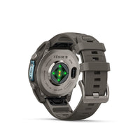 Garmin fenix 9 urheilukello, 47 mm, titaani ja Pebble Gray silikoniranneke