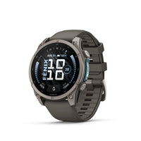 Garmin fenix 9 urheilukello, 47 mm, titaani ja Pebble Gray silikoniranneke