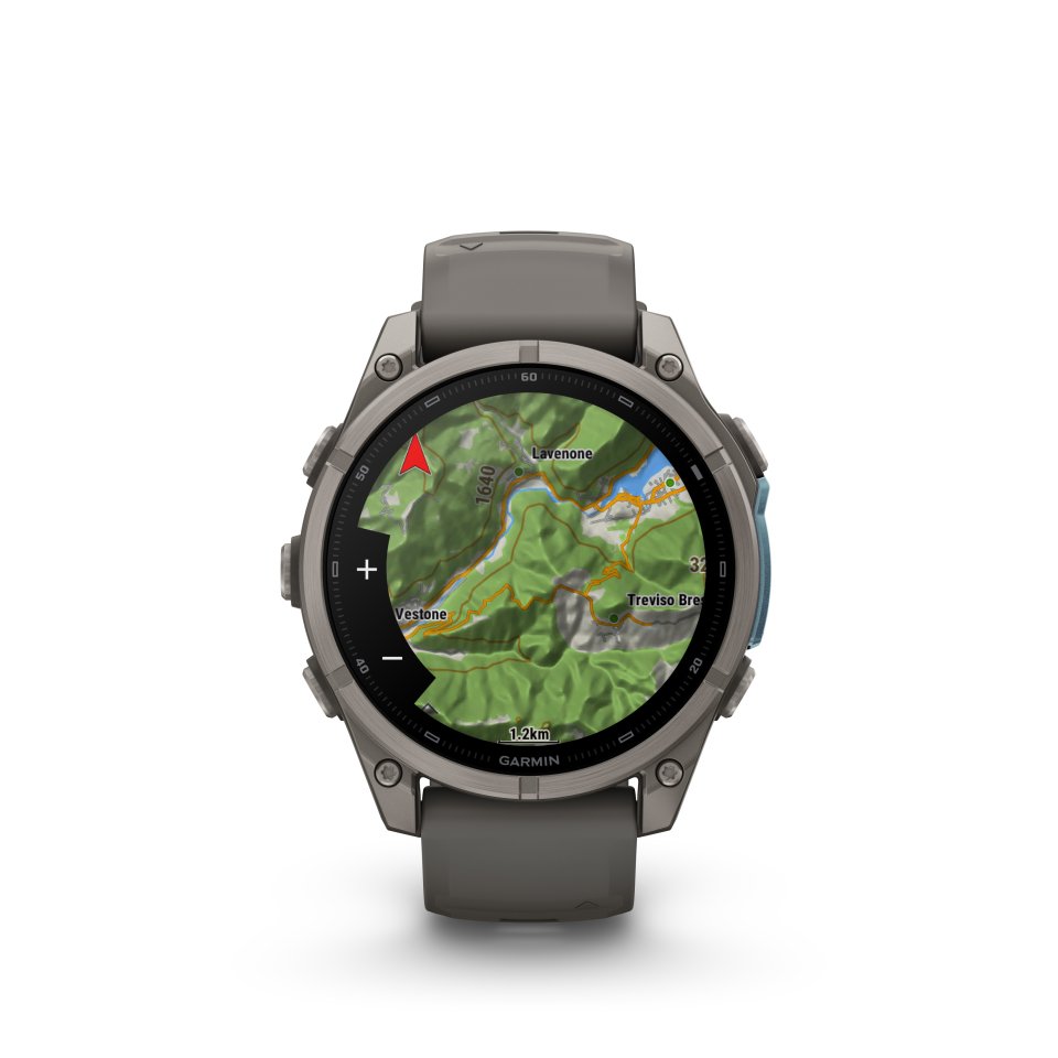 Garmin fenix 9 urheilukello, 47 mm, titaani ja Pebble Gray silikoniranneke